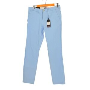 Ben Sherman New Preppy Pastel Powder Blue Straight Fit Stretch Chino Pants 31x34